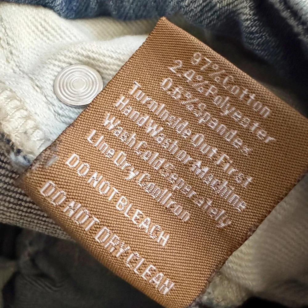 Crysp Denim Men's‎ Distressed Ripped Patch Jeans Sz 28 Blue 28x31 Moto Fit Biker